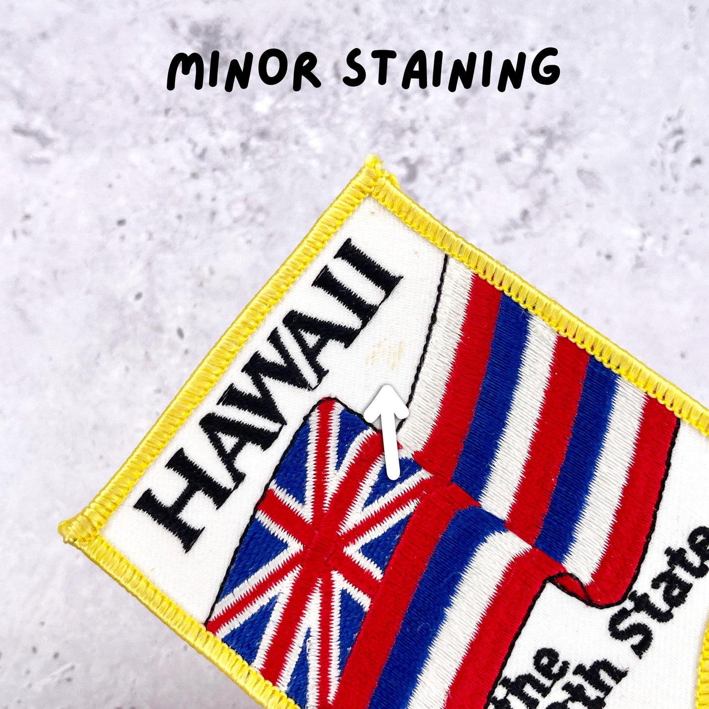 Vintage Hawaii 50th State Patch • Flag Travel Souvenir Iron-On