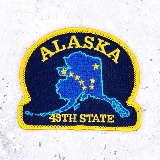 Vintage Alaska State Patch 90s Travel Tourist Souvenir 49th State