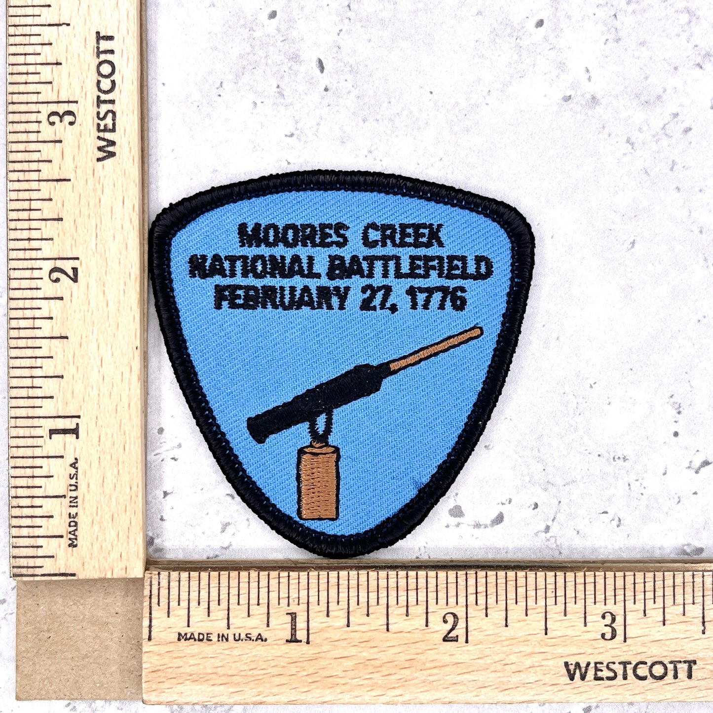 Moores Creek National Battlefield Patch • Revolutionary War NC • Y2K Iron-On NOS