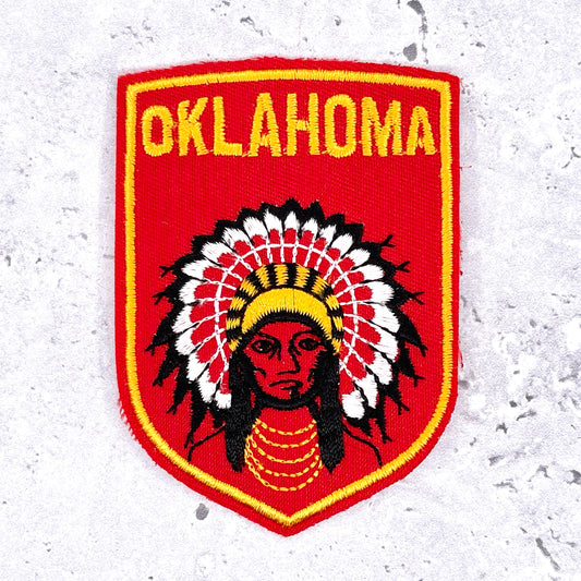 Vintage Oklahoma State Patch 80s Travel Souvenir NOS
