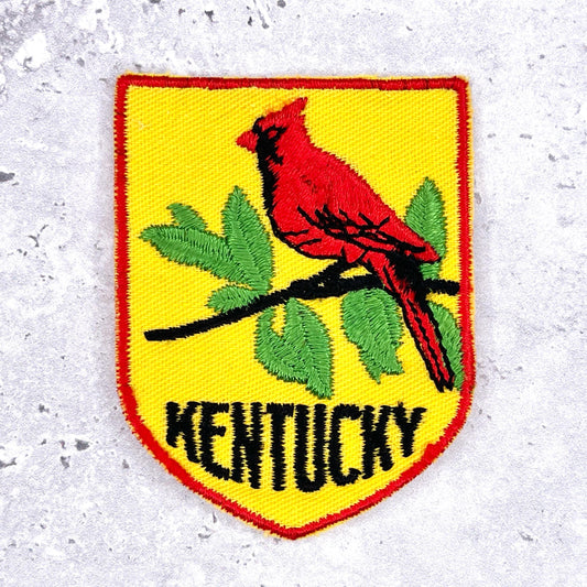 Vintage Kentucky State Patch • Cardinal Travel Souvenir • Sew-on Badge