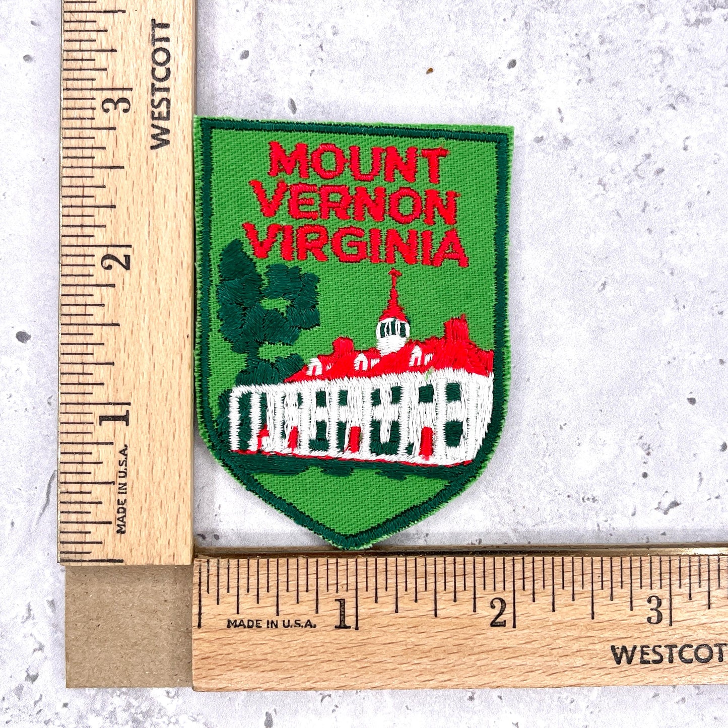 Vintage Mount Vernon Patch • Virginia George Washington Estate • Sew-On NOS