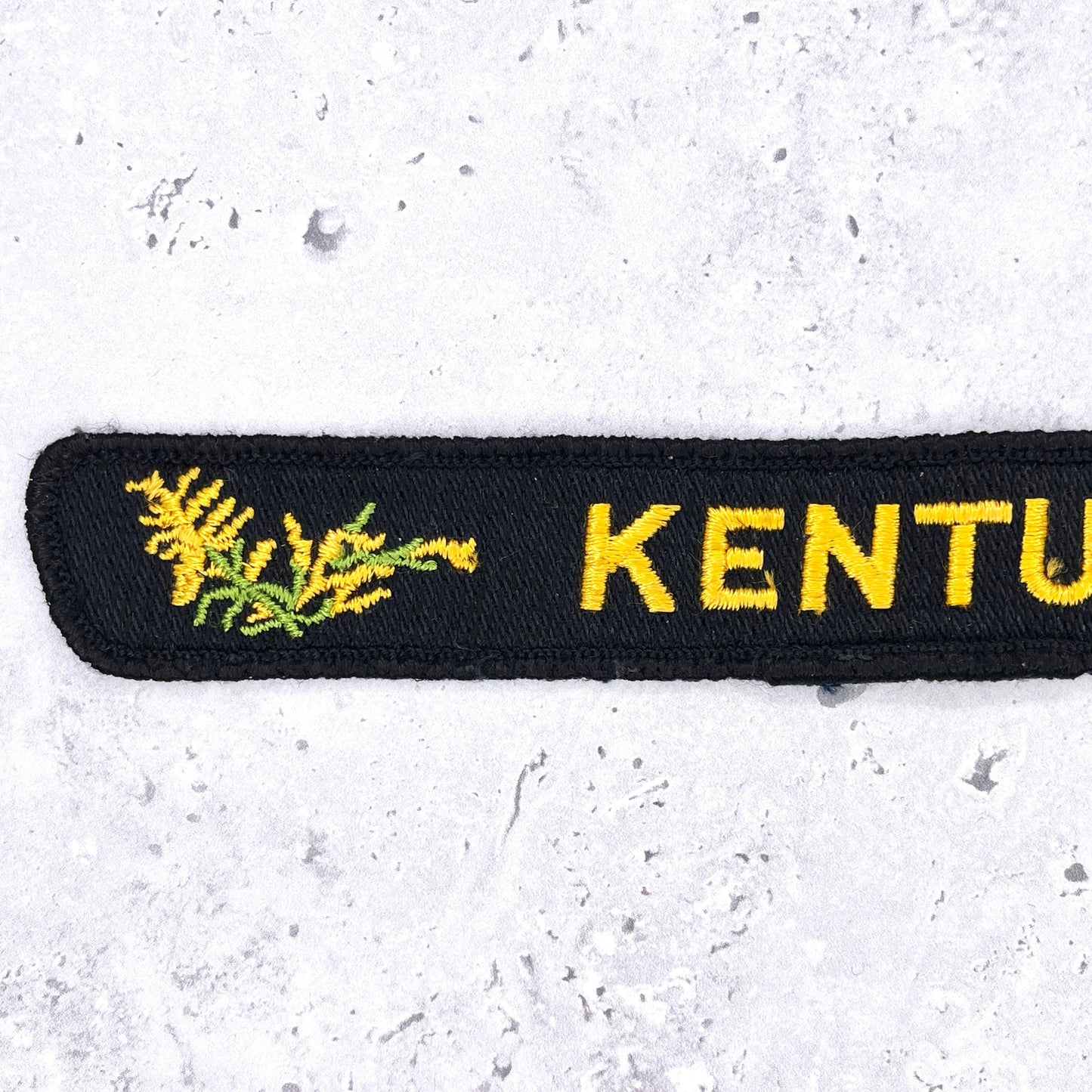 Vintage Kentucky Patch • Goldenrod State Flower Horses Derby • Sew-On 8.5" x 1"