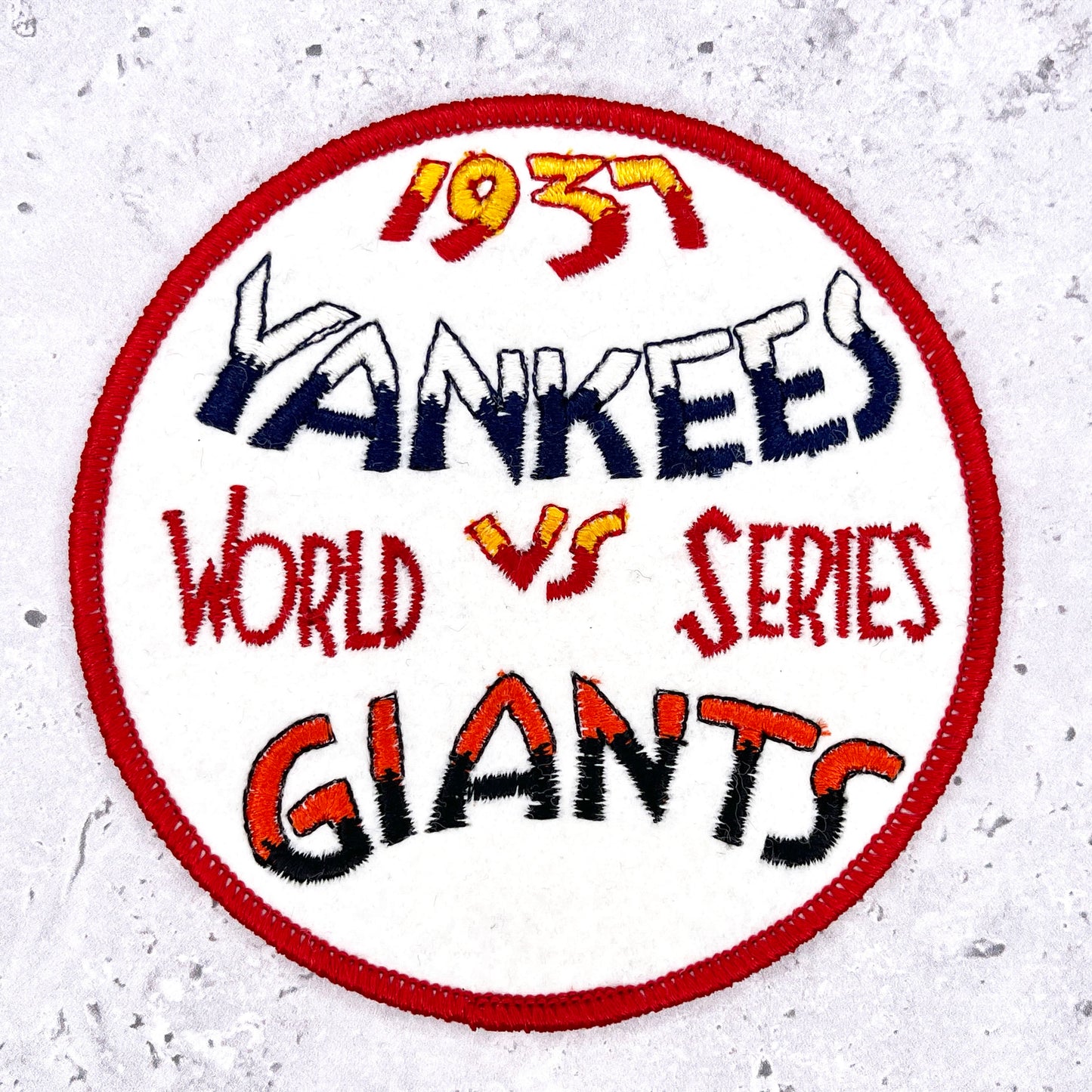 Vintage 1937 Yankees World Series Patch New York NY Giants Willabee & Ward