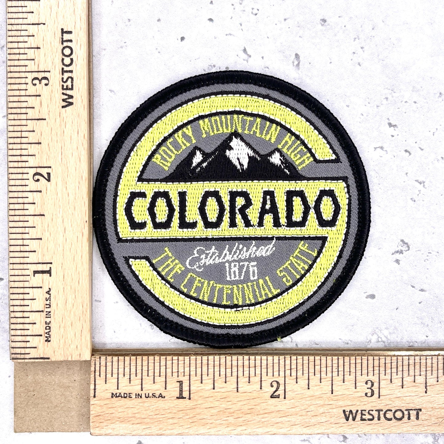 Colorado Patch • Rocky Mountain High Centennial State Souvenir • Y2K Iron-On NOS