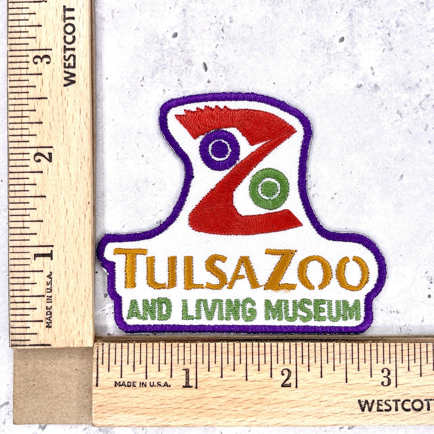 Tulsa Zoo Patch • Oklahoma Living Museum • Y2K Iron-On NOS