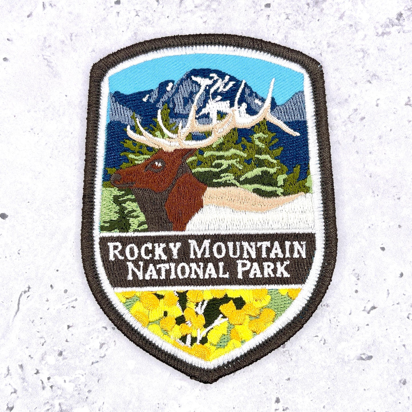 Rocky Mountain National Park Patch • Colorado Elk Nature Souvenir • Iron-On