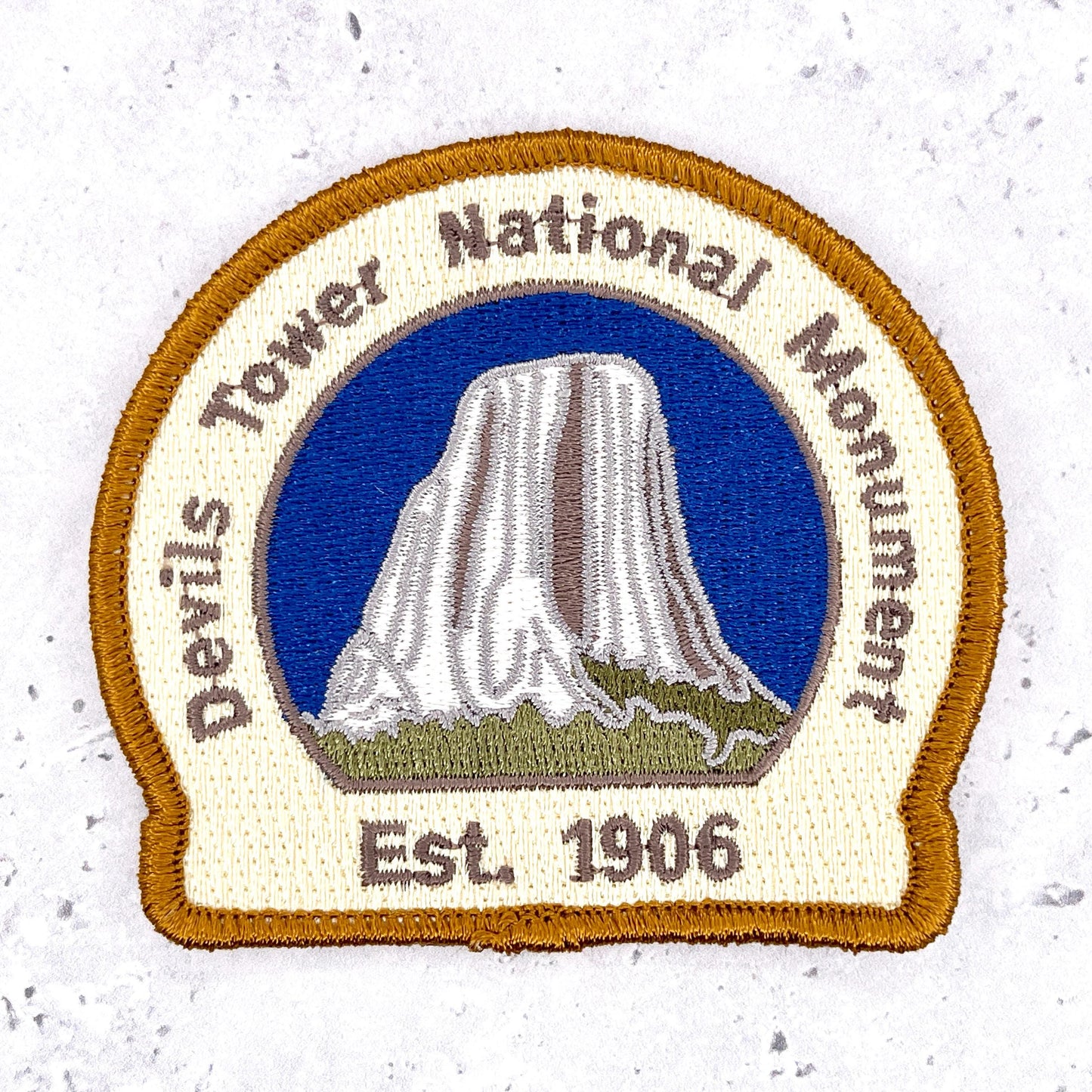 Devils Tower National Monument Patch • Wyoming Rock Climbing Souvenir • Iron-On