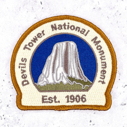 Devils Tower National Monument Patch • Wyoming Rock Climbing Souvenir • Iron-On