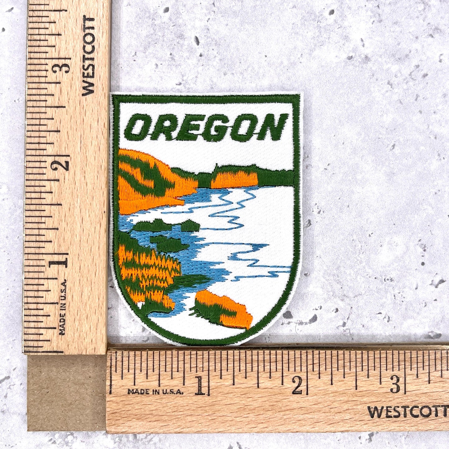 Vintage Oregon State Patch • 80s Travel Souvenir • Iron-On NOS