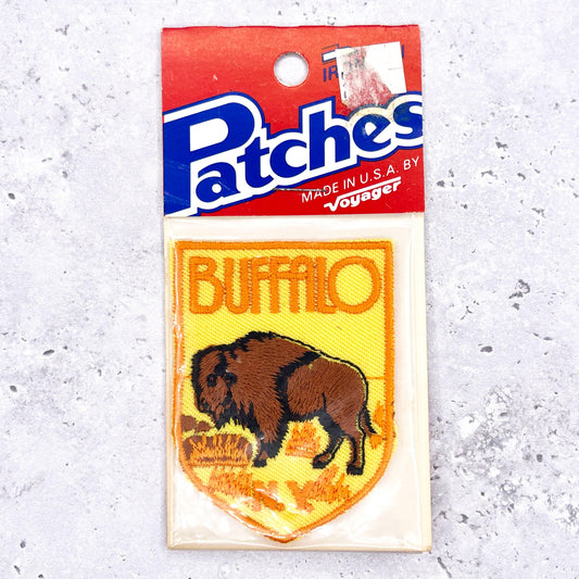 Vintage Buffalo New York Patch • Upstate NY City Travel Souvenir • Iron-On NOS