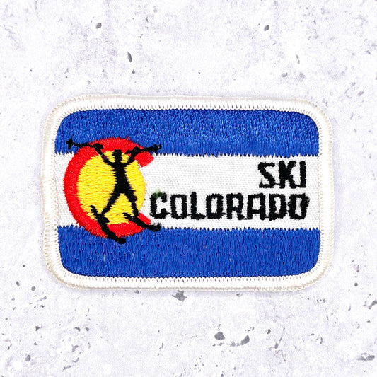 Vintage Ski Colorado Patch • Skiing Ski Resort State Flag • Iron-On NOS