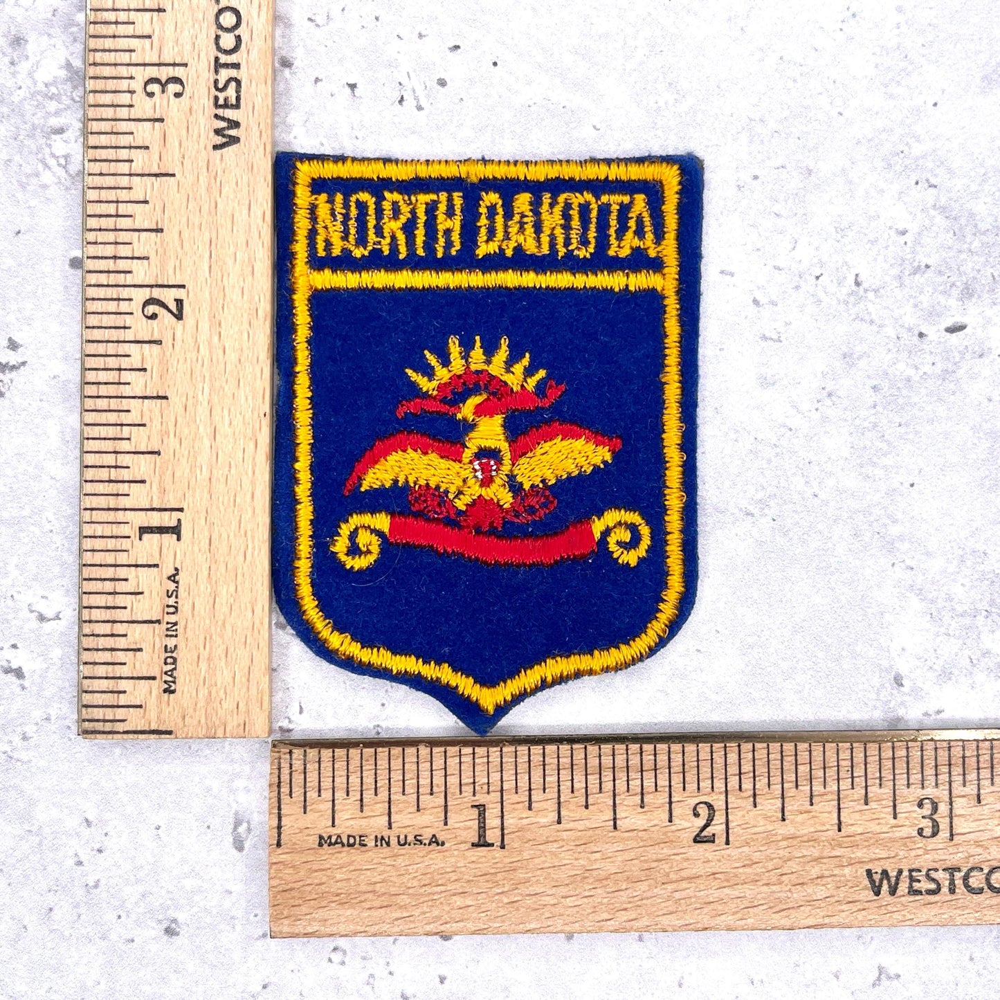 Vintage North Dakota State Patch • Flag Travel Souvenir • Sew-On Badge