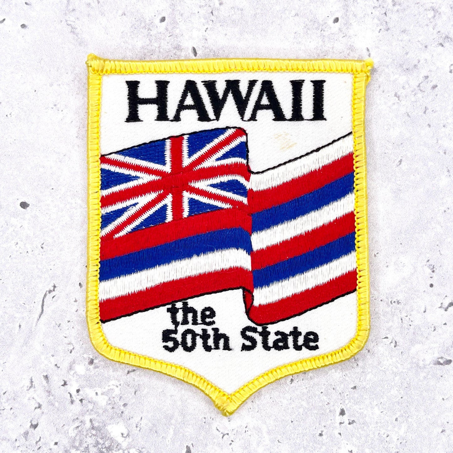 Vintage Hawaii 50th State Patch • Flag Travel Souvenir Iron-On