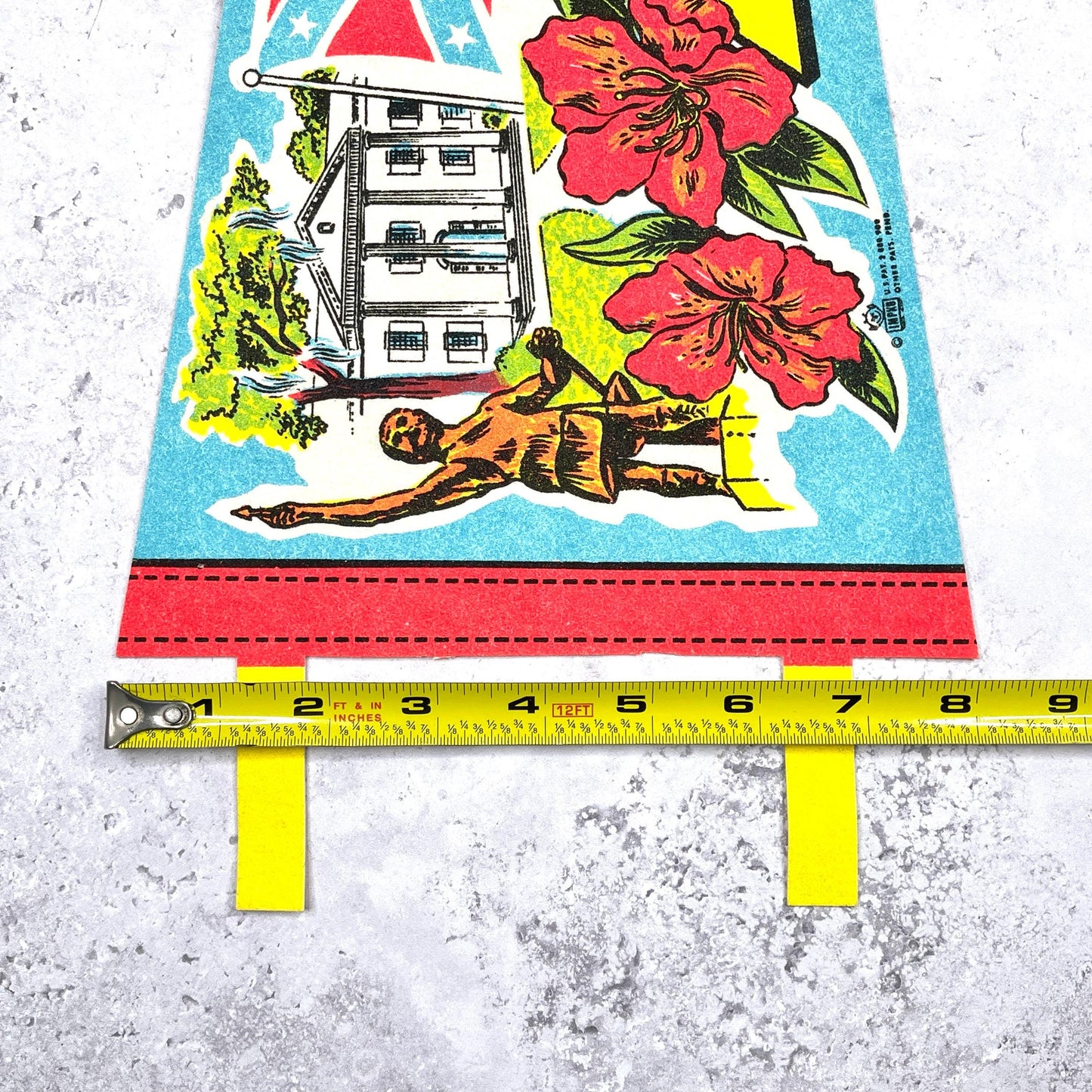Vintage Alabama Pennant • State Travel Souvenir • 25" x 8"