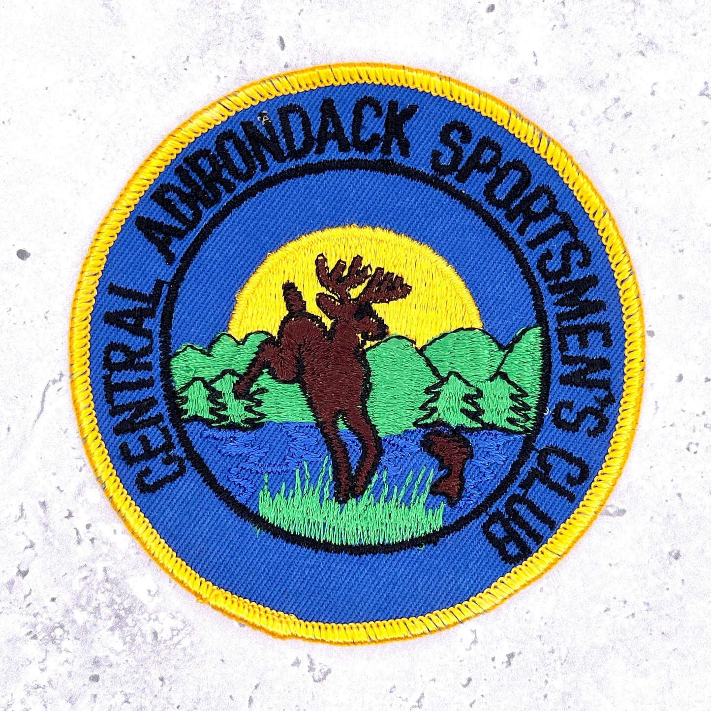Vintage Central Adirondack Sportsmen's Club Patch • Upstate NY Mountains • Sew-On