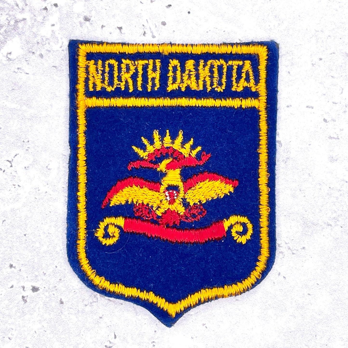 Vintage North Dakota State Patch • Flag Travel Souvenir • Sew-On Badge