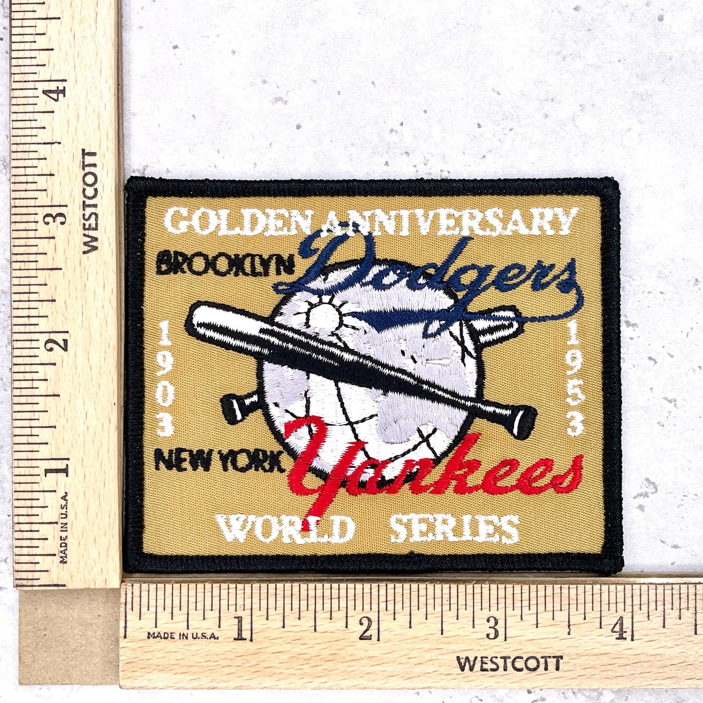 1953 NY Yankees World Series Patch • MLB Brooklyn Dodgers • Willabee & Ward NOS