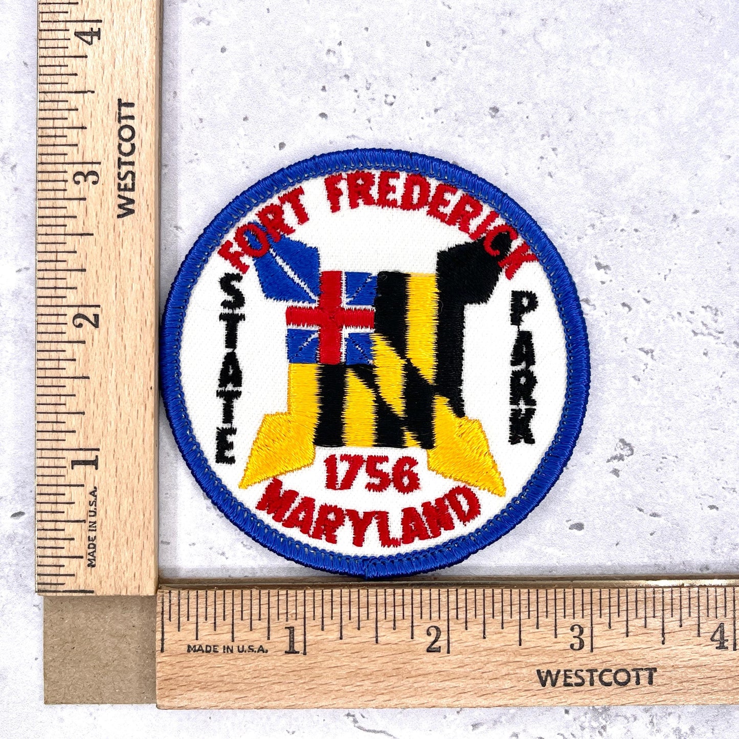 Vintage Fort Frederick State Park Patch • Maryland Revolutionary War • Iron-On