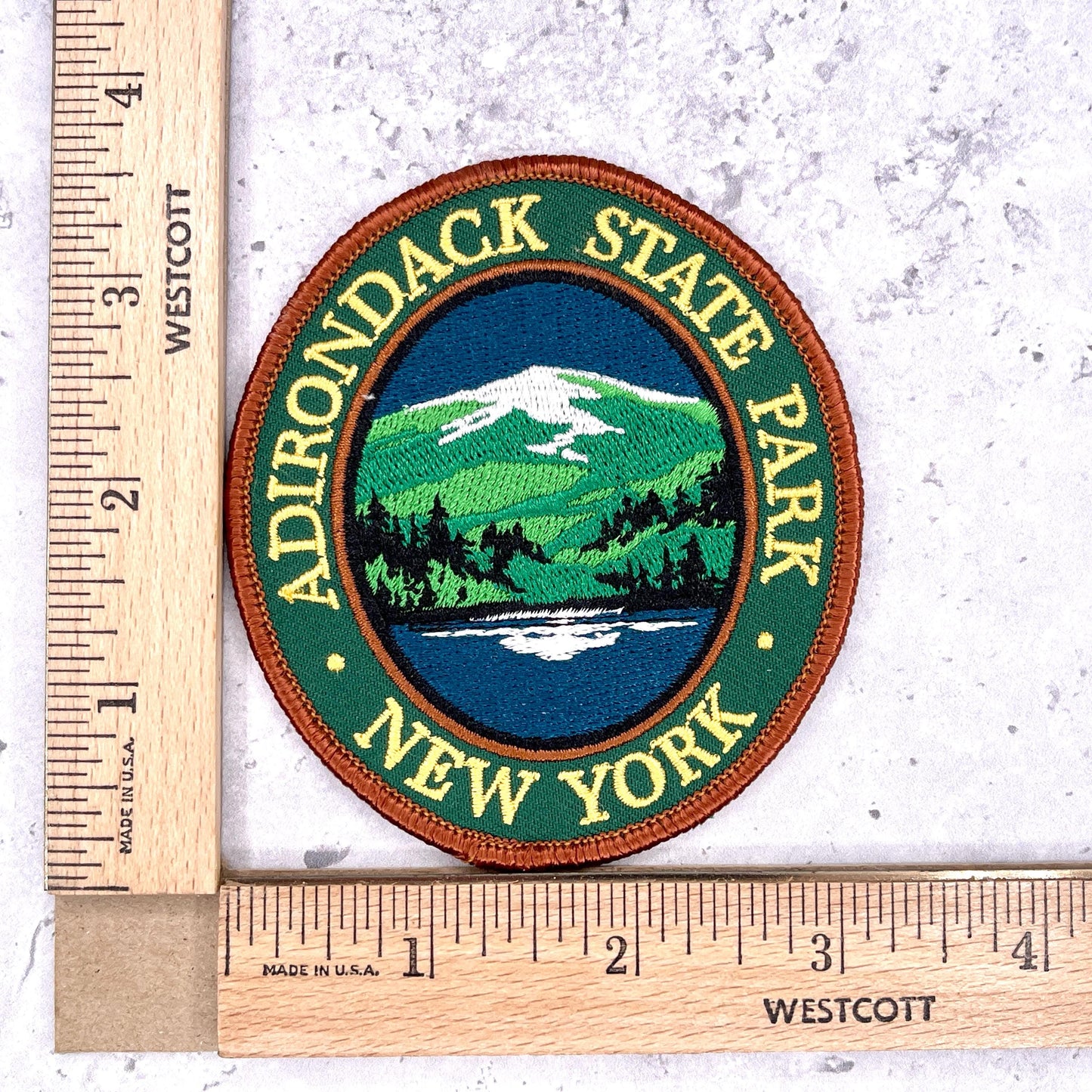 Vintage Adirondack State Park Patch • Upstate NY Mountains Souvenir • 90s Y2K Iron-On NOS