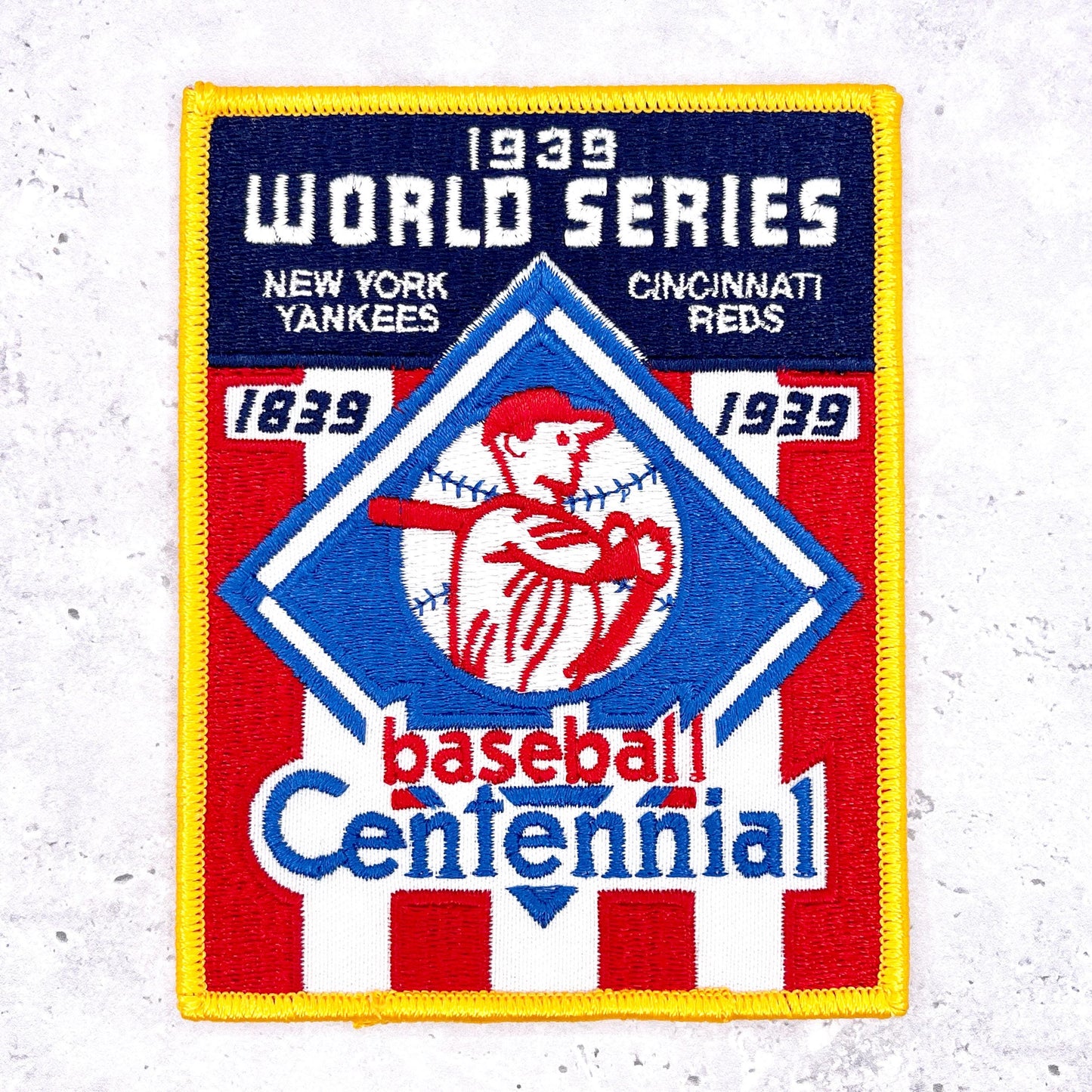1939 NY Yankees World Series Patch • MLB Centennial Cincinnati Reds • Willabee & Ward NOS