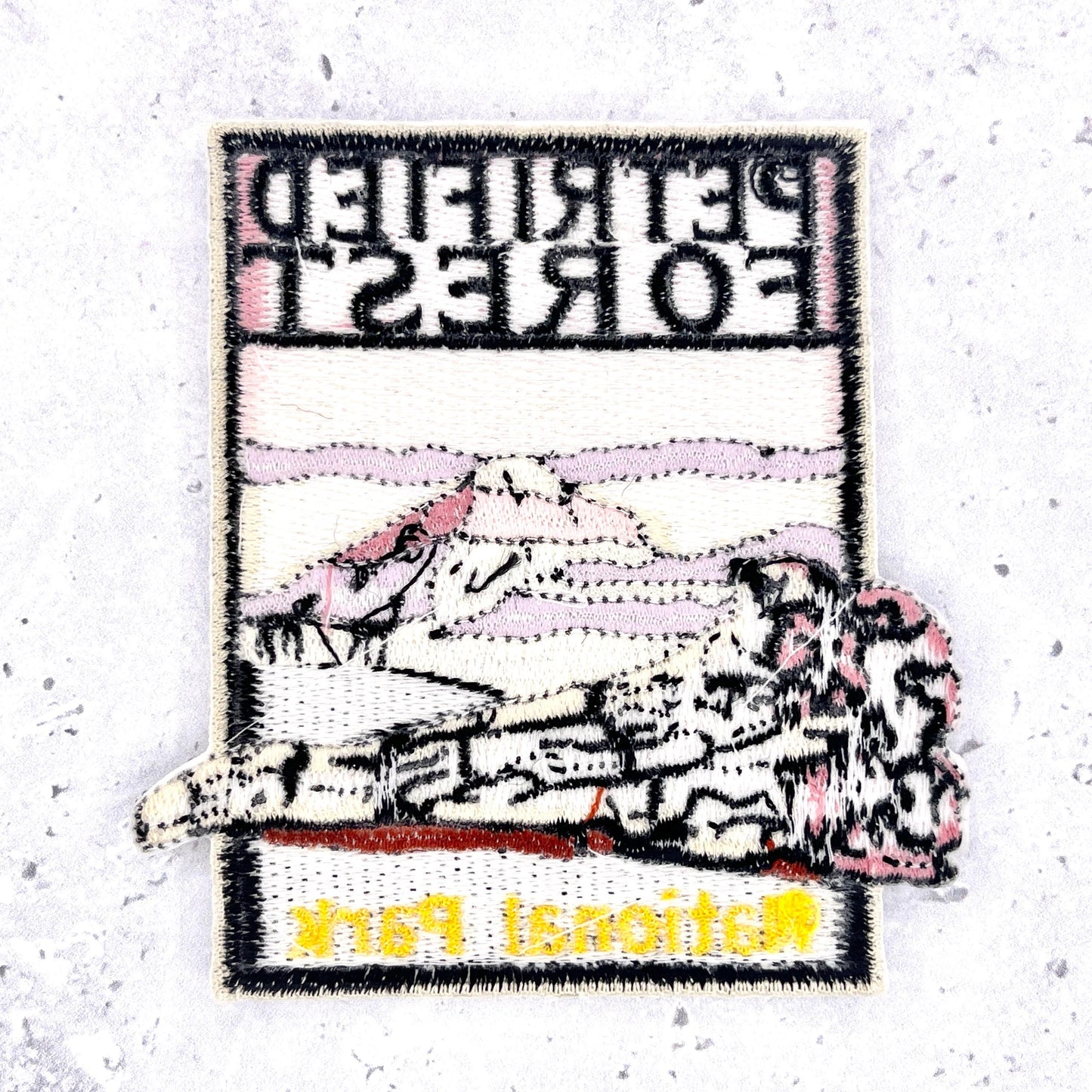 Petrified Forest National Park Patch • Arizona Fossil Wood Souvenir • Iron-On