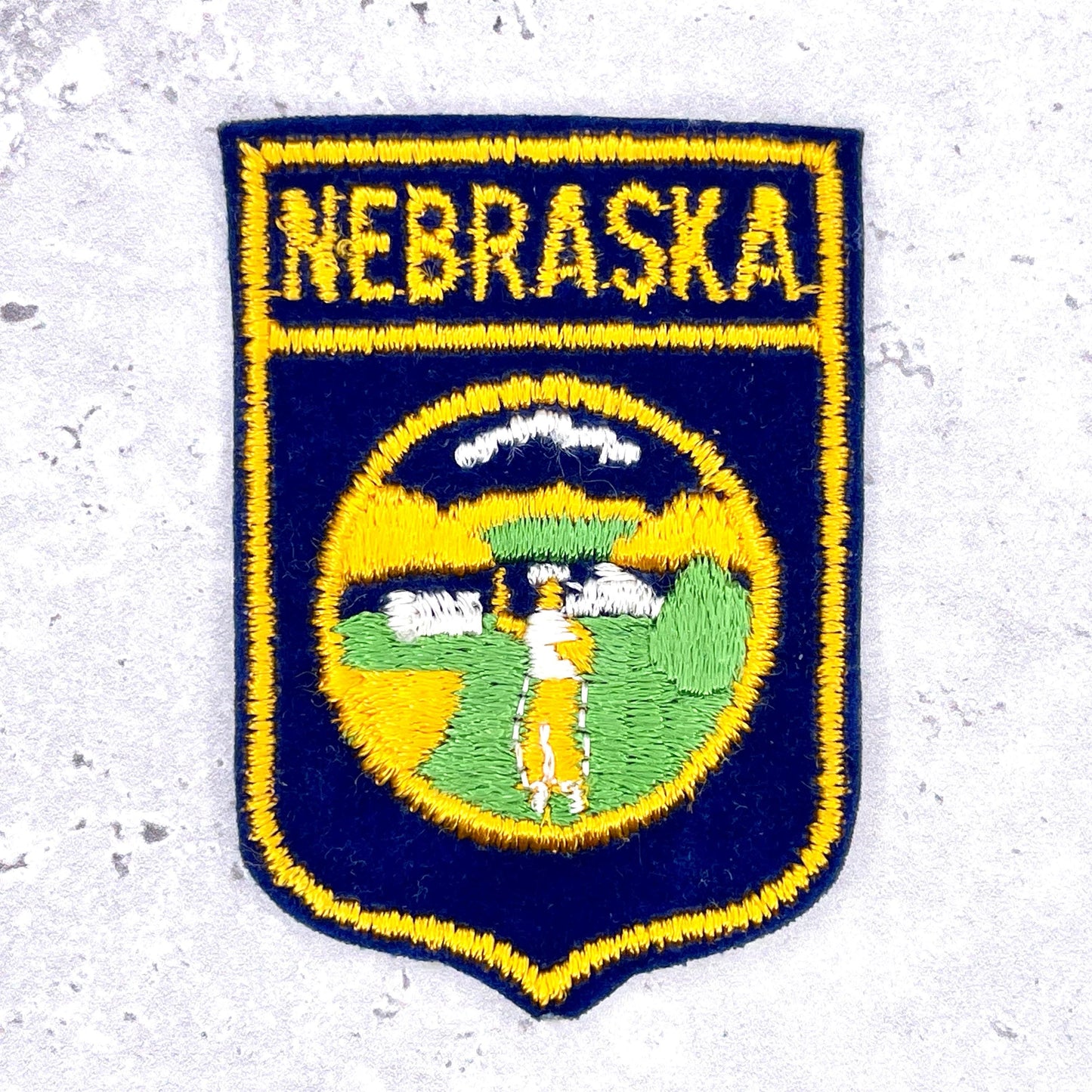 Vintage Nebraska State Patch • Flag Travel Souvenir • Sew-On Badge
