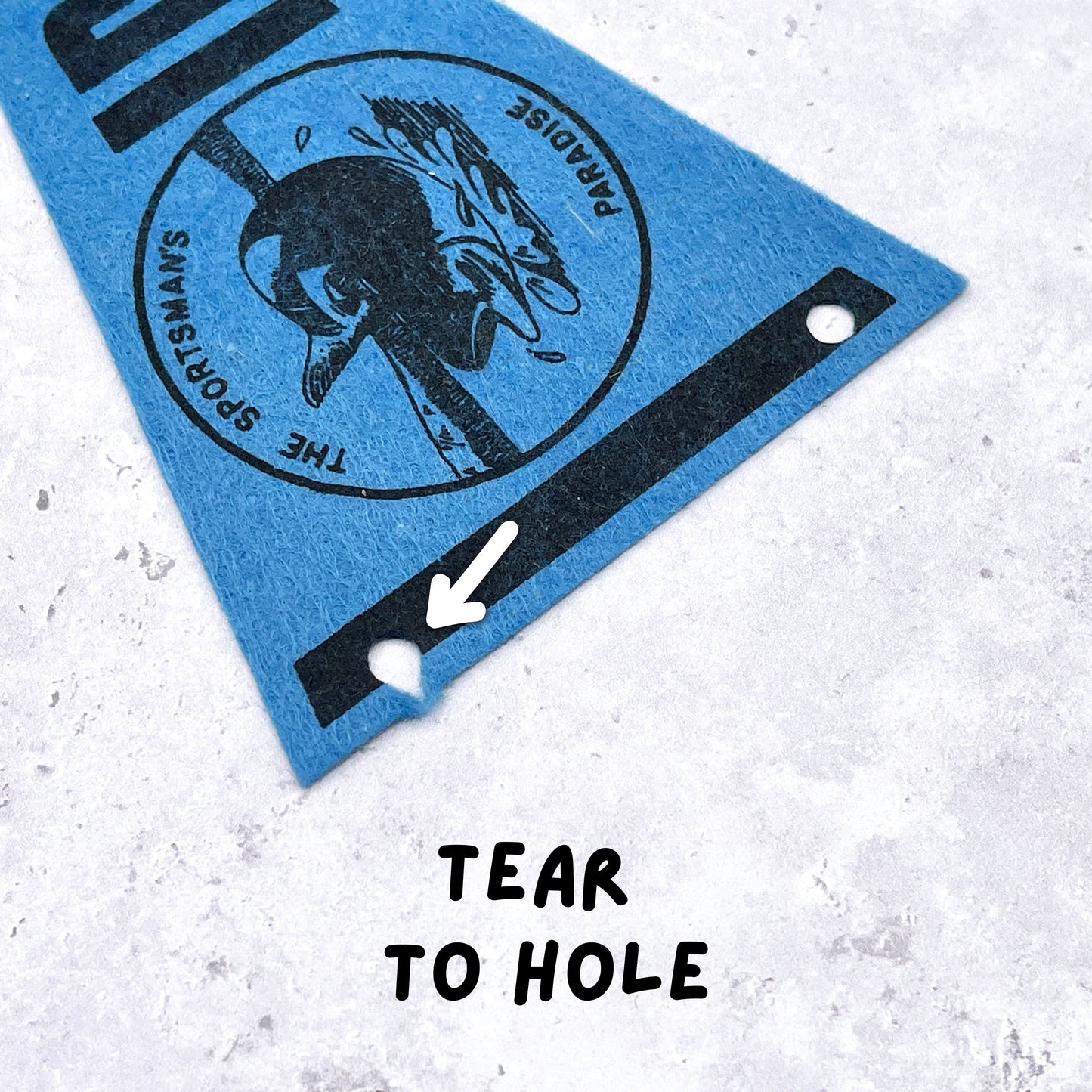 Vintage Idaho Mini Pennant 60s 70s Felt Fishing State Souvenir 4" x 7.5"