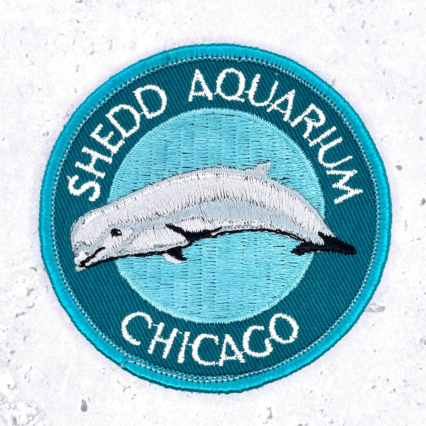 Shedd Aquarium Patch • Chicago Beluga Whale Marine Life • Iron-On