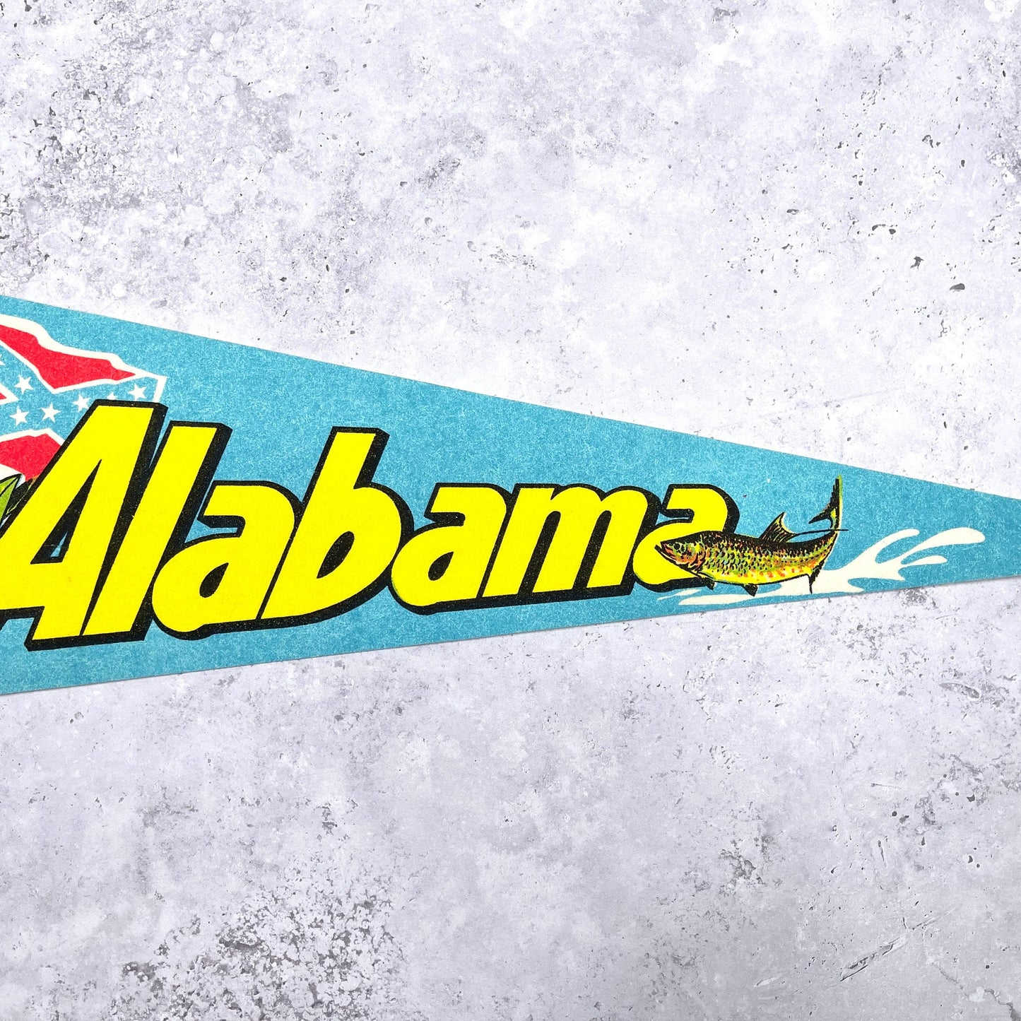 Vintage Alabama Pennant • State Travel Souvenir • 25" x 8"