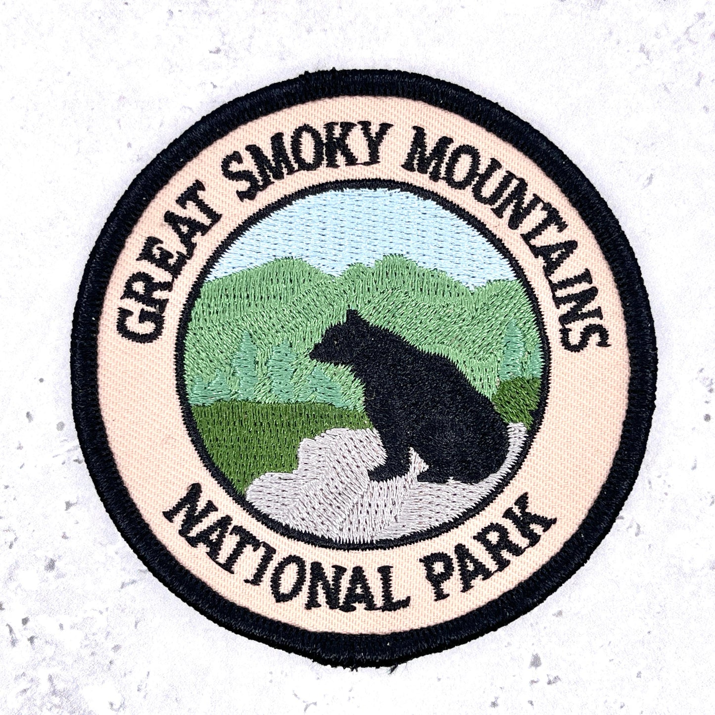 Great Smoky Mountains National Park Patch • Appalachian Black Bear Souvenir • Iron-On