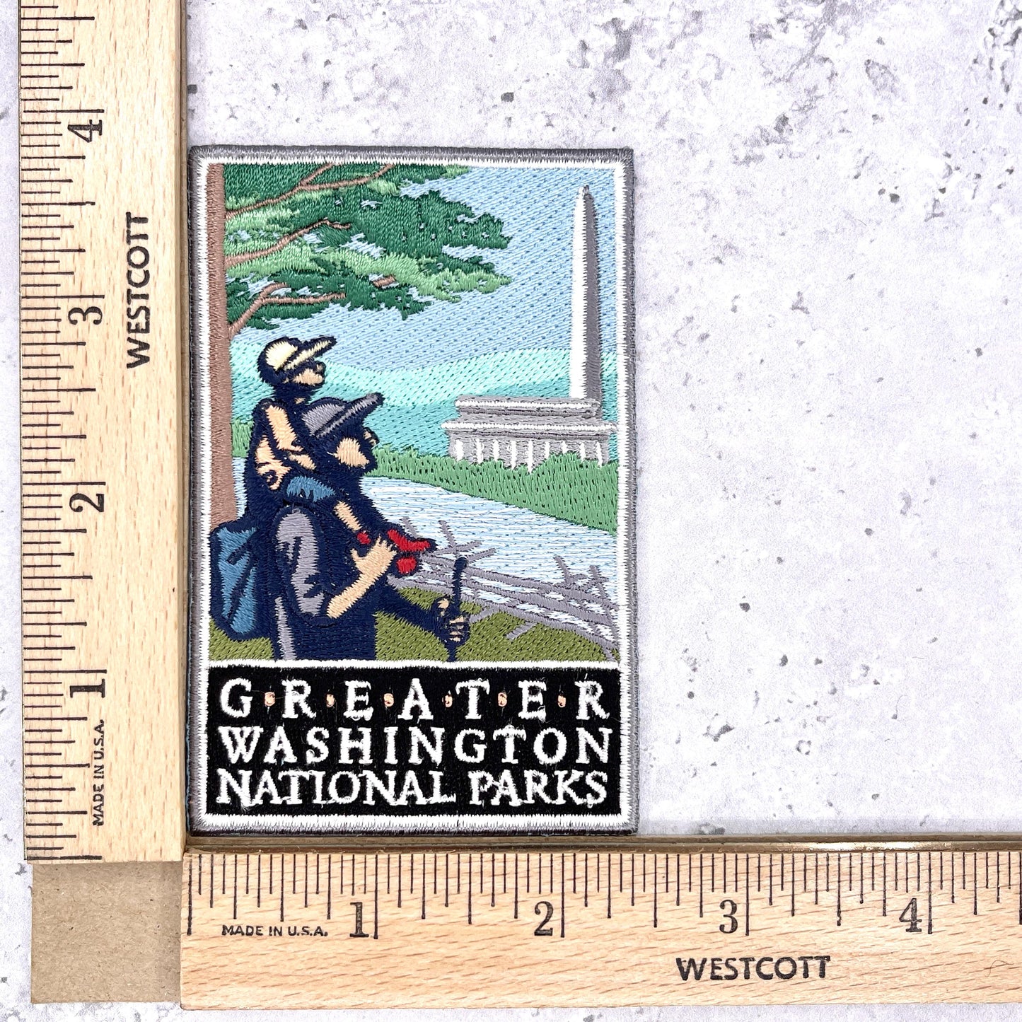 Greater Washington National Parks Patch • DC Monuments Souvenir • Y2K Iron-On NOS