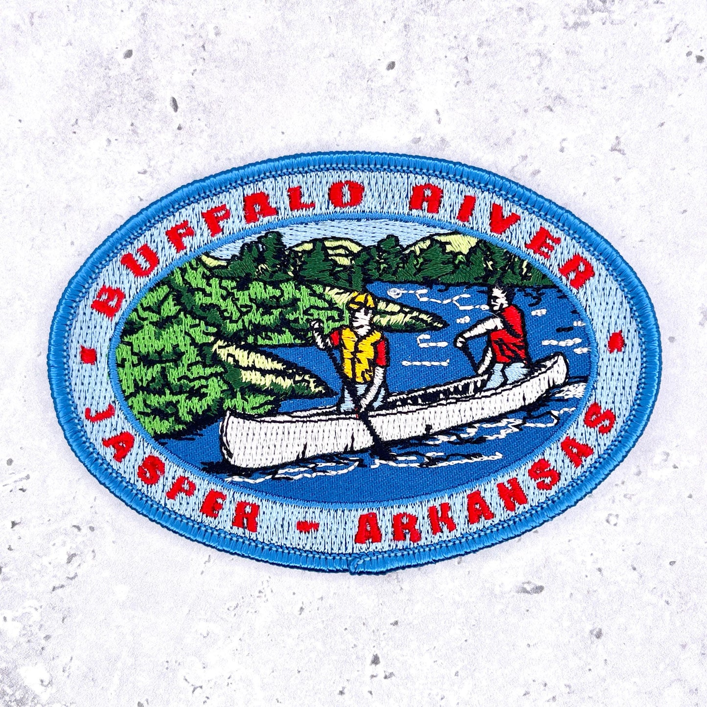 Buffalo National River Patch • Jasper Arkansas Ozarks Canoeing • Iron-On NOS