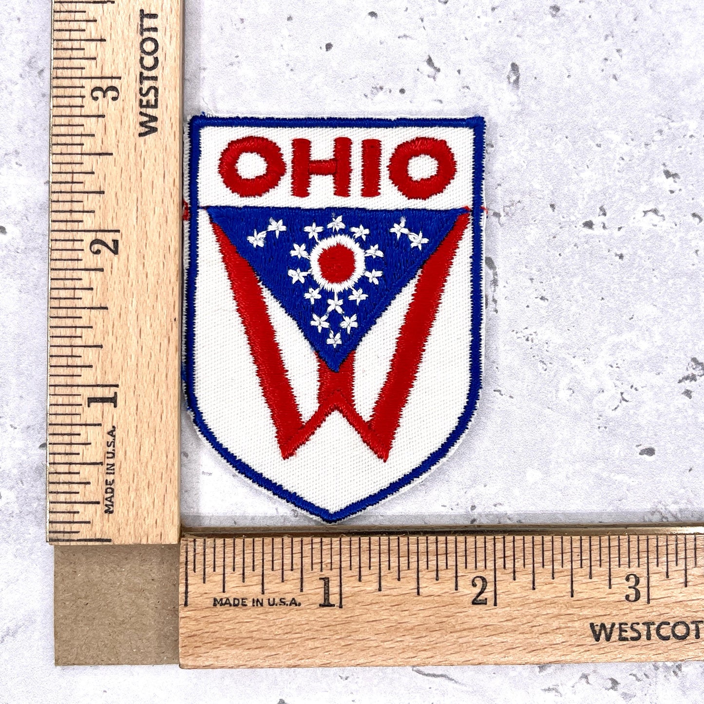 Vintage Ohio Patch • State Flag Travel Souvenir • Sew-On Badge