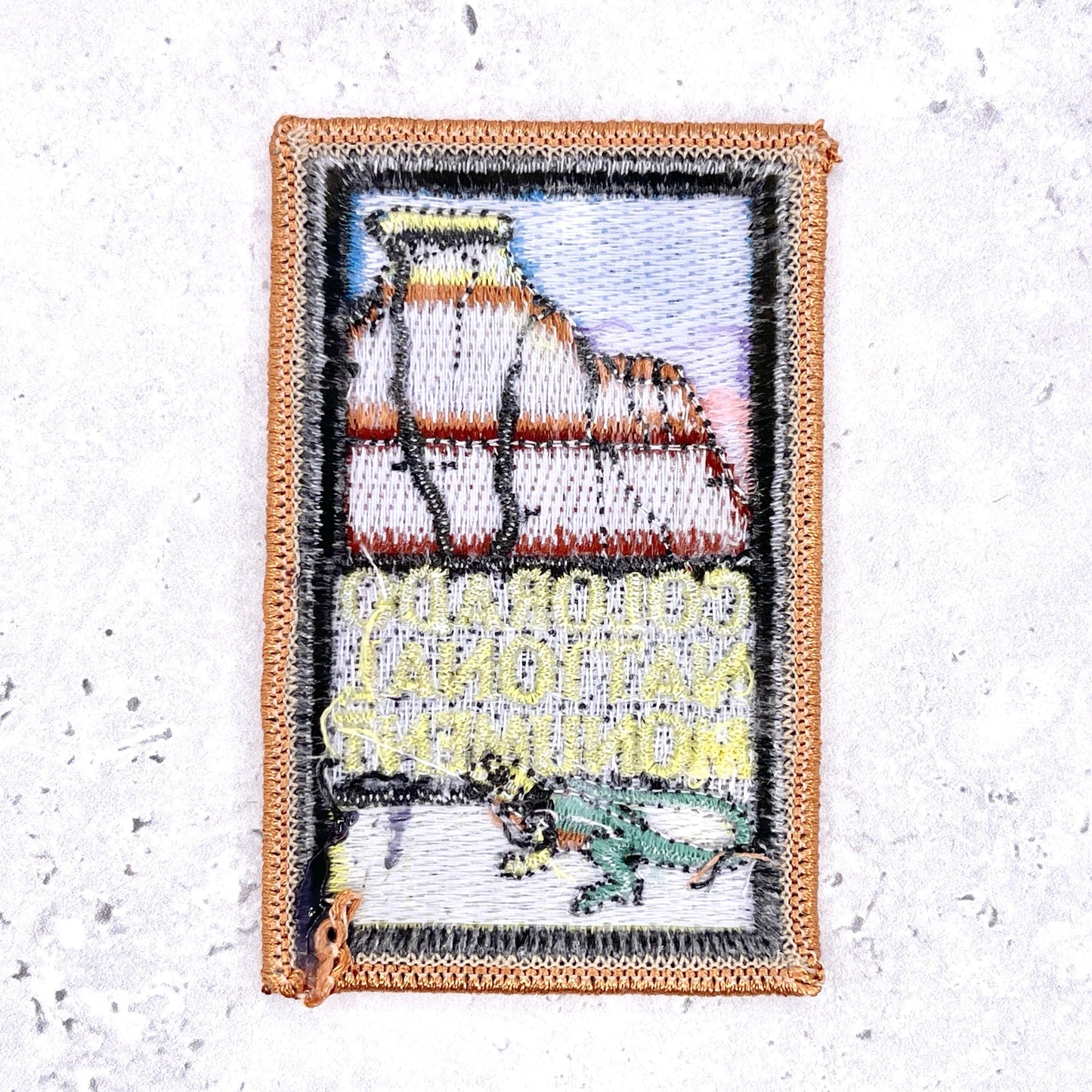 Colorado National Monument Patch • Grand Junction Red Rock Canyon Souvenir • Y2K Iron-On NOS