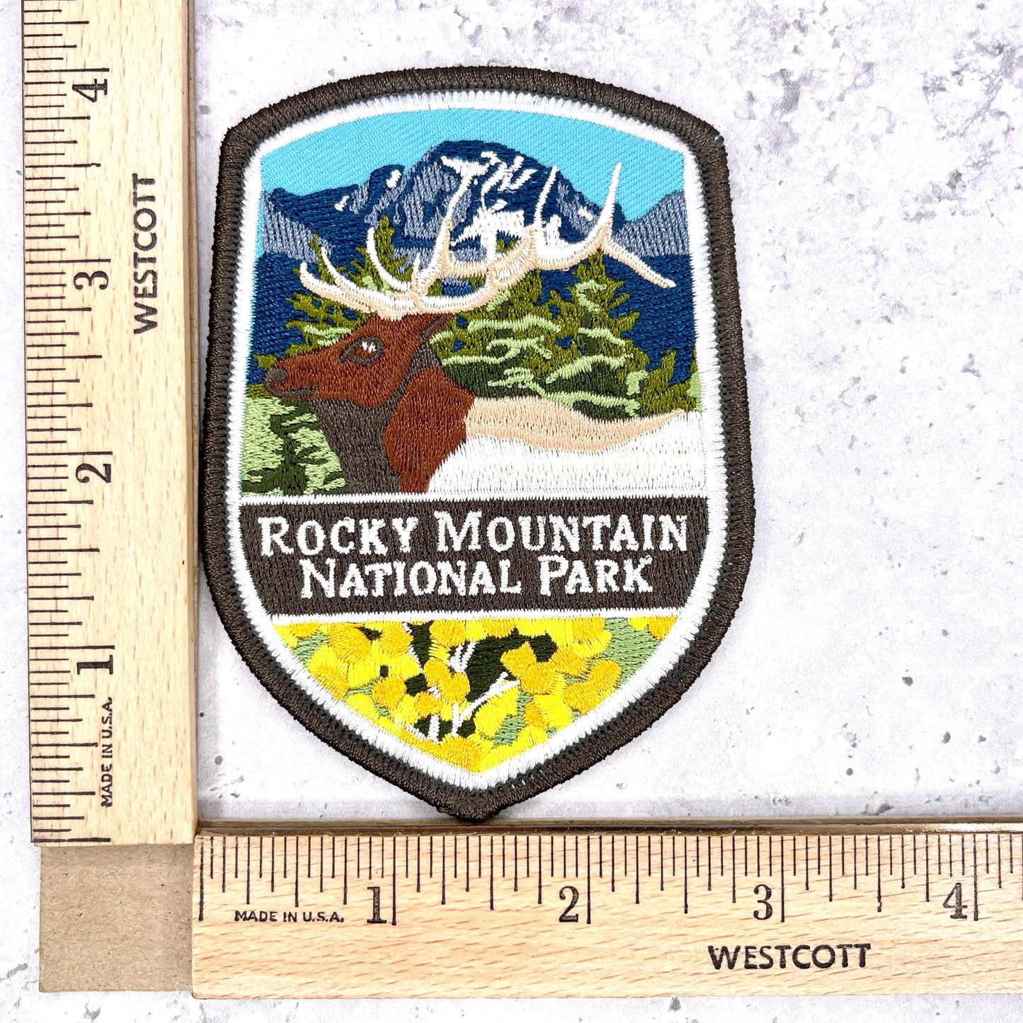 Rocky Mountain National Park Patch • Colorado Elk Nature Souvenir • Iron-On