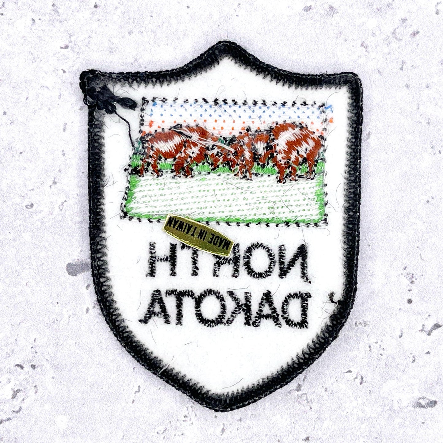 Vintage North Dakota State Patch • Bison Nature Travel Souvenir • Iron-On Badge