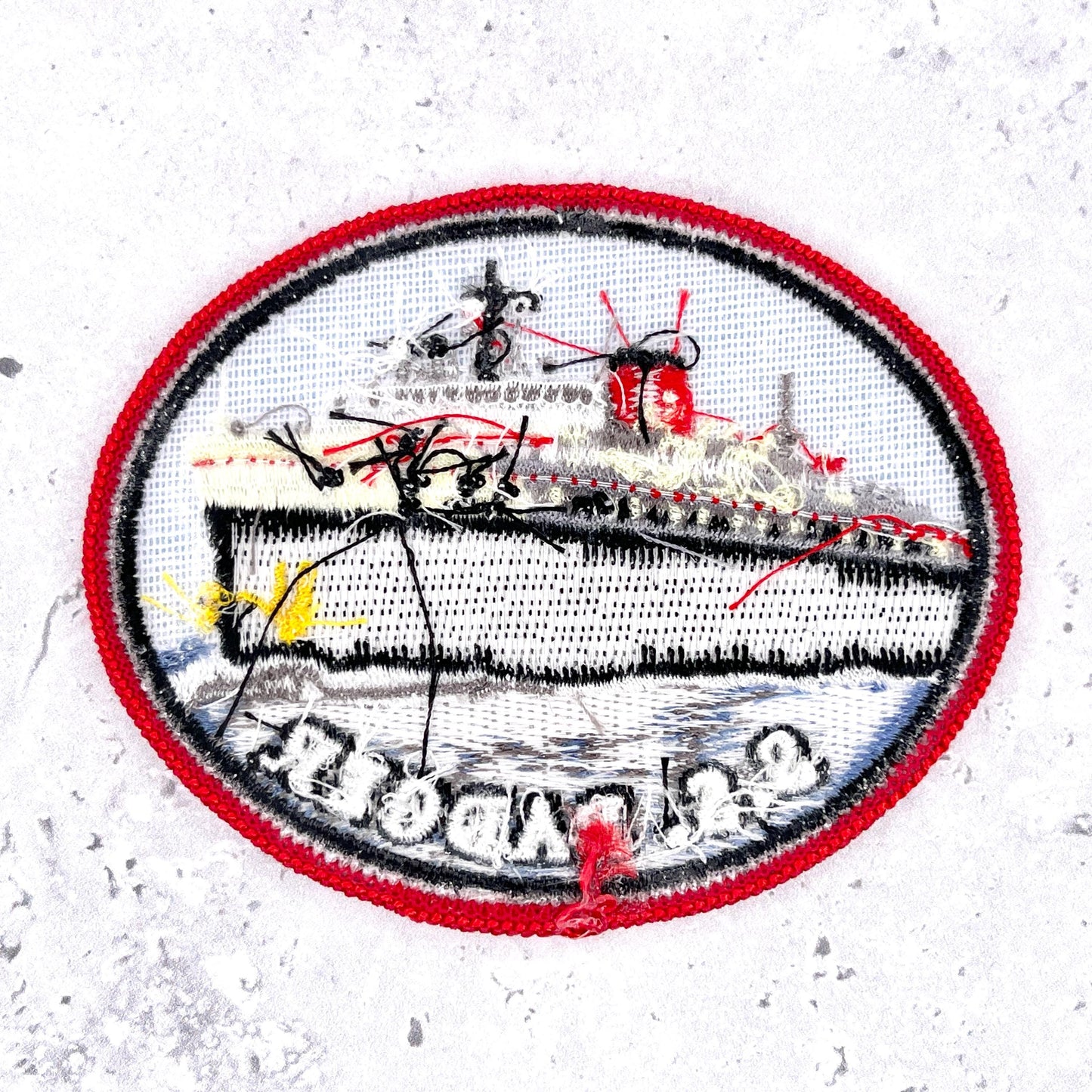 SS Badger Patch • Lake Michigan Wisconsin Carferry Souvenir • Iron-On NOS