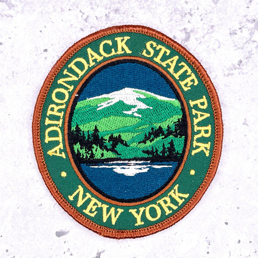 Vintage Adirondack State Park Patch • Upstate NY Mountains Souvenir • 90s Y2K Iron-On NOS