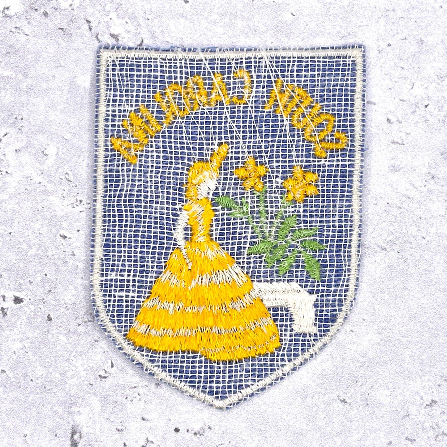 Vintage South Carolina State Patch • 80s Yellow Jessamine • Travel Souvenir NOS