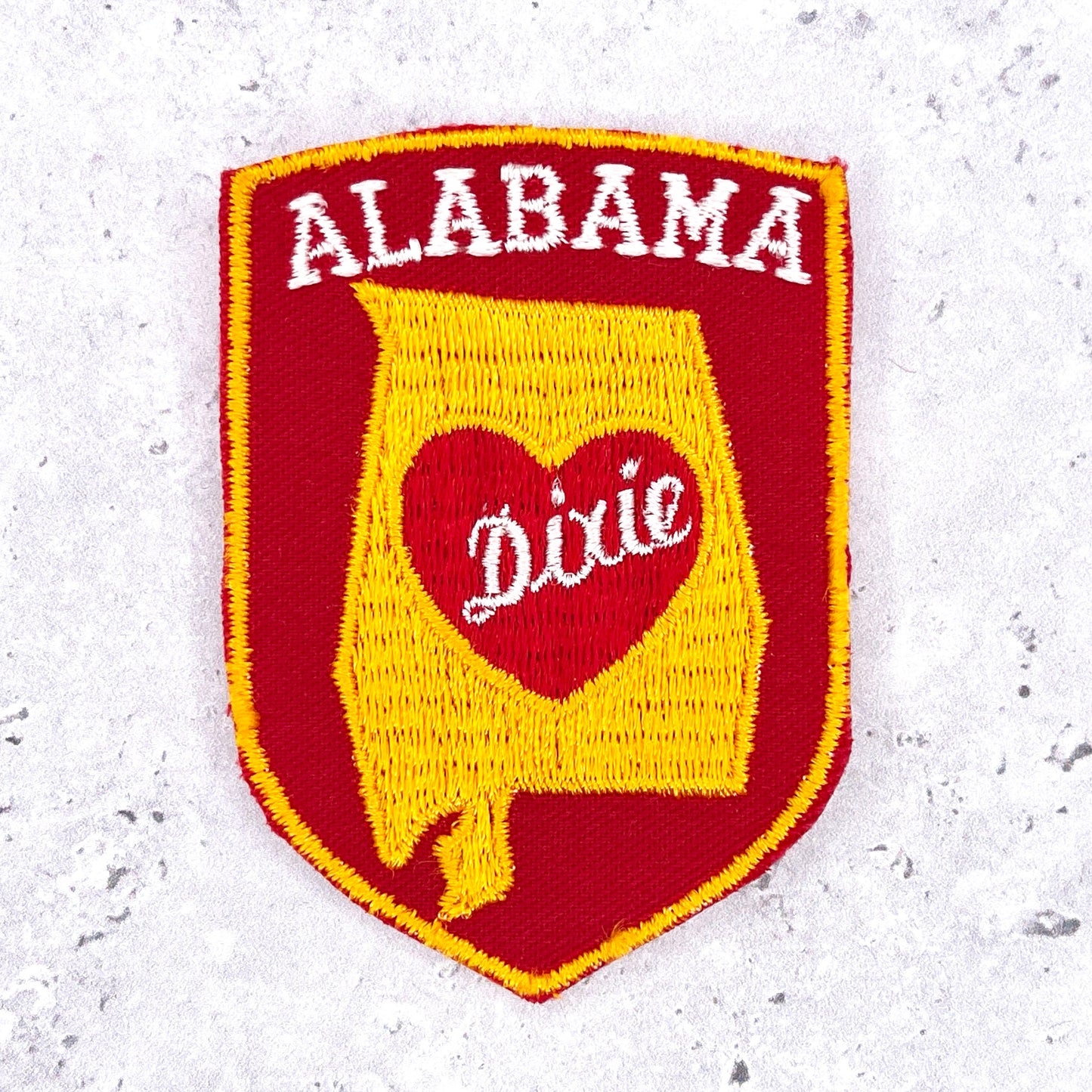 Vintage Alabama State Patch 80s Travel Tourist Souvenir Sew-On Dixie