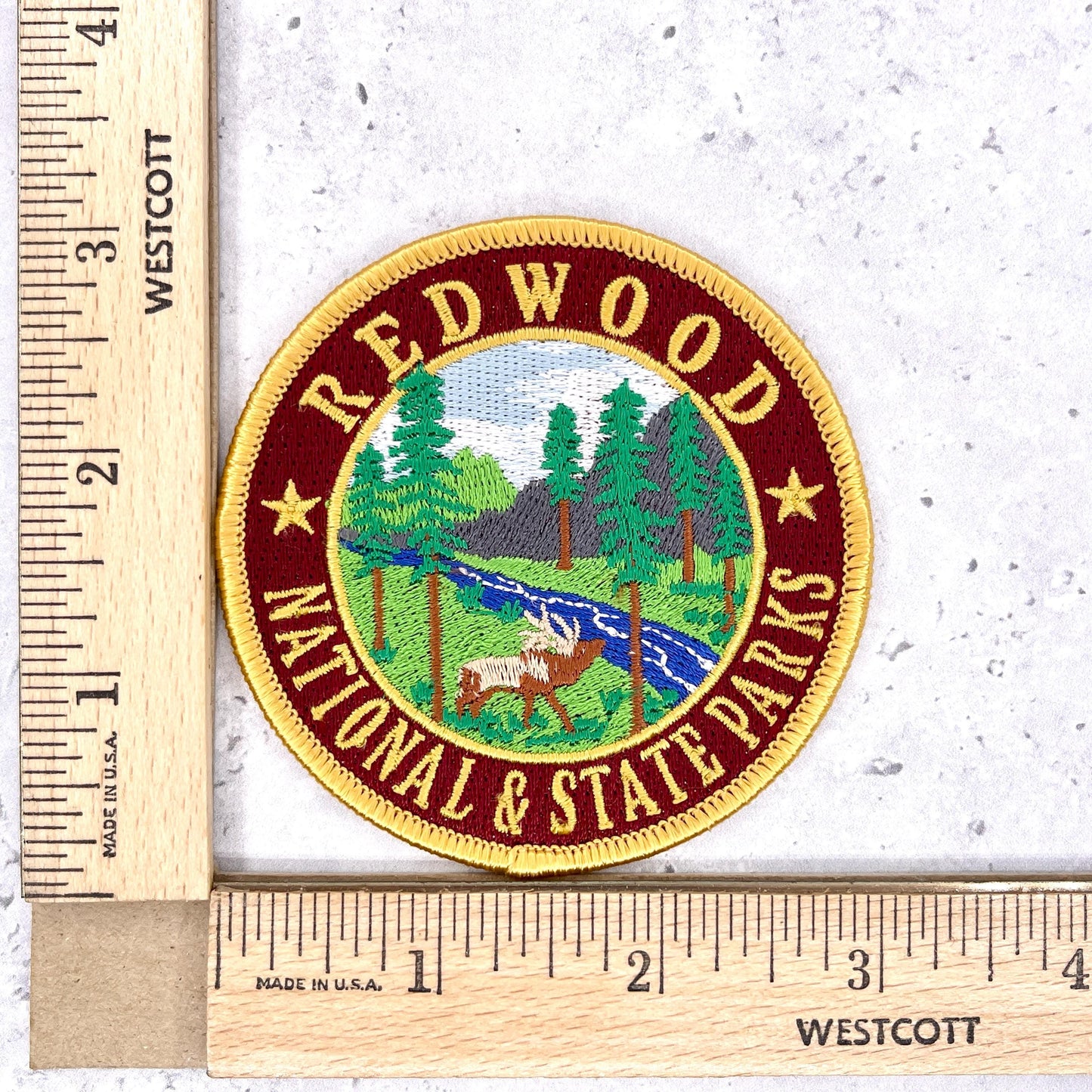 Redwood National and State Parks Patch • Northern California Elk Souvenir • Iron-On